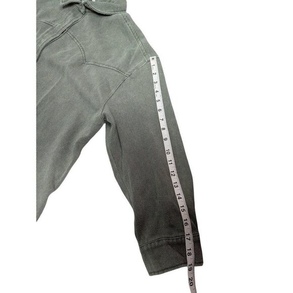 12th Tribe Nashville nights oversized olive shacket One Size - Picture 8 of 10